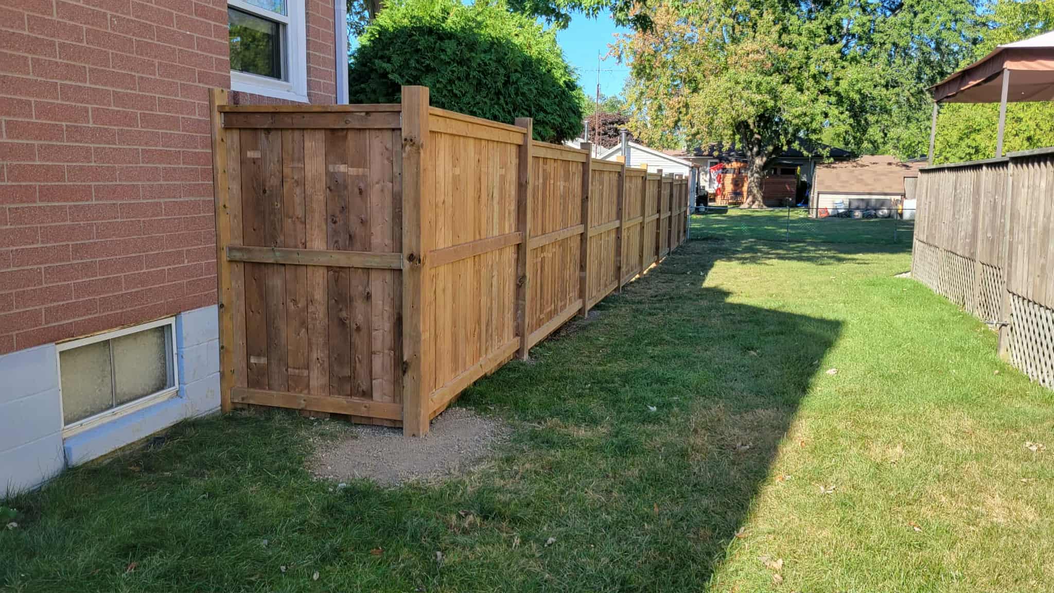 View of a custom deck project.