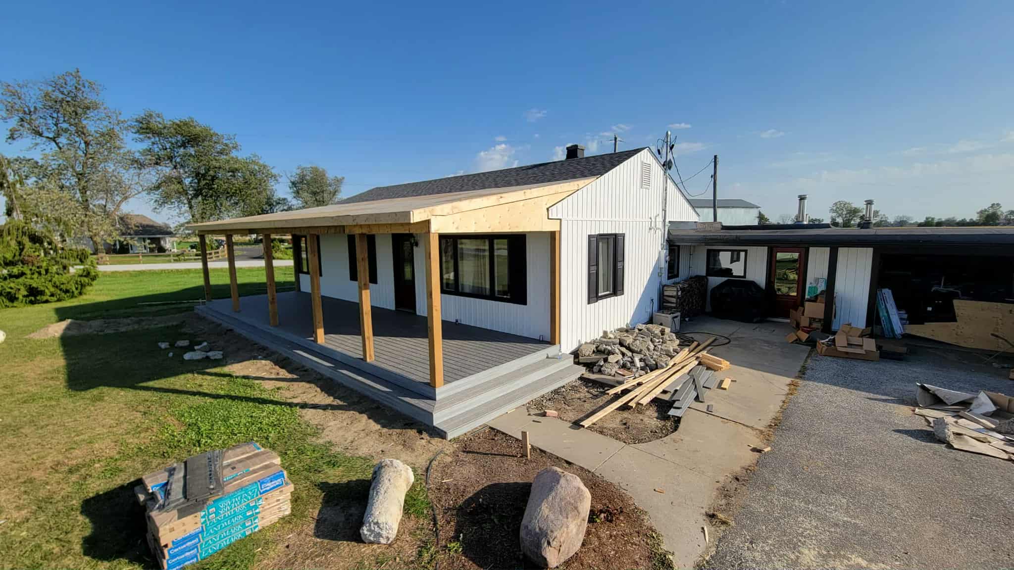 View of a custom deck project.
