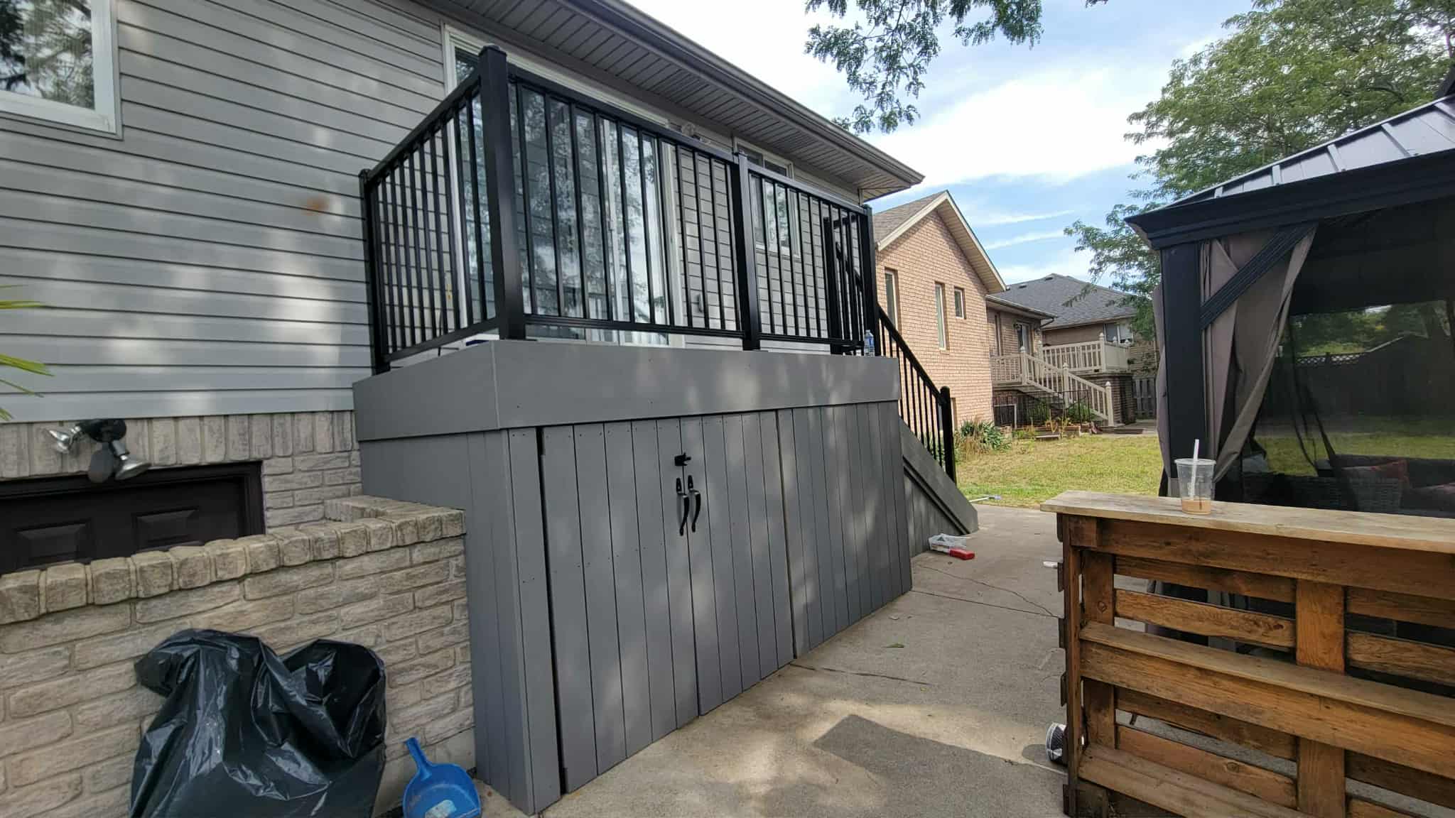 View of a custom deck project.